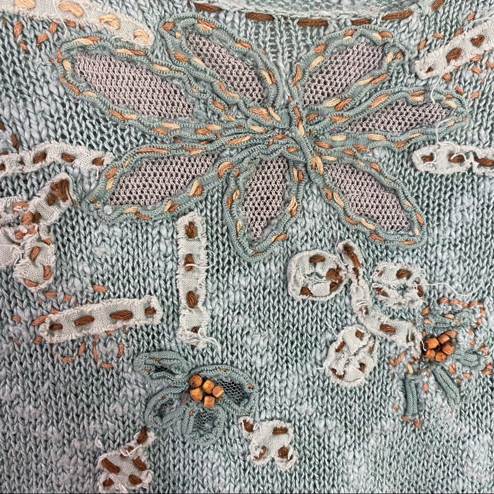 Free People Vintage 90s Embroider Pullover Sweater - Picture 4 of 12